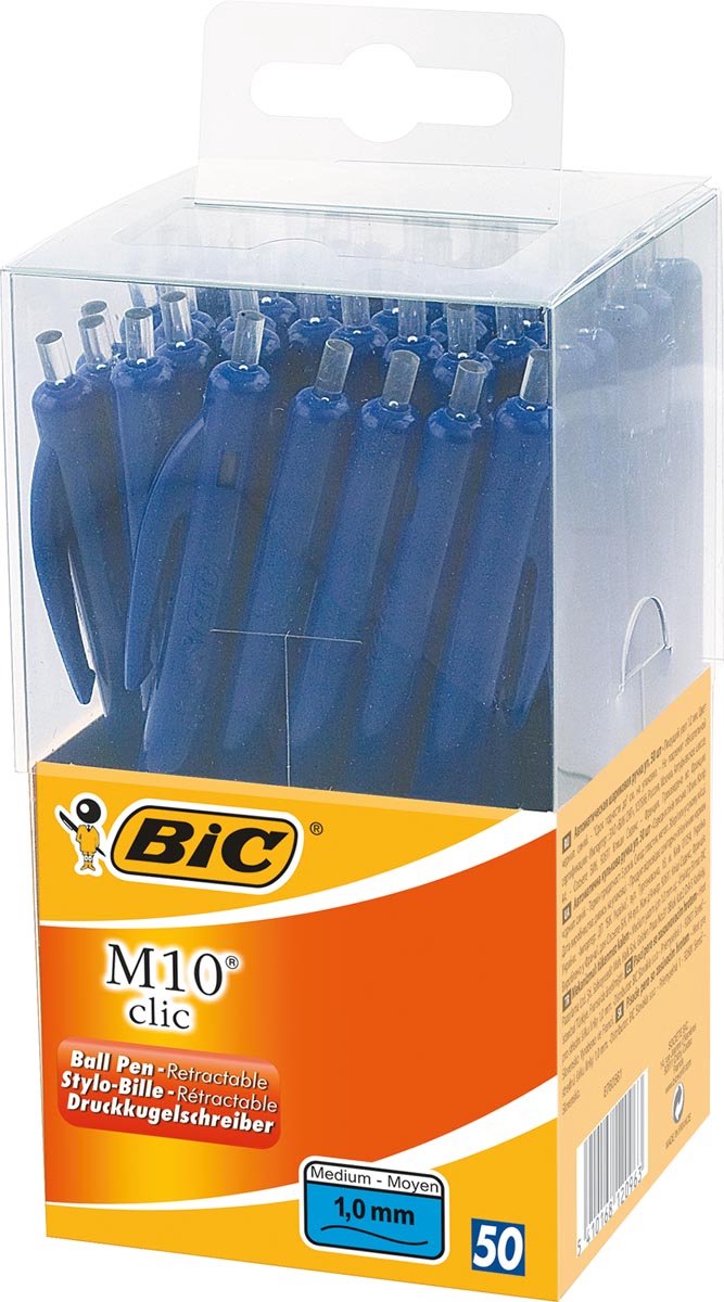 Bolígrafo Bic m10 clic mediano azul