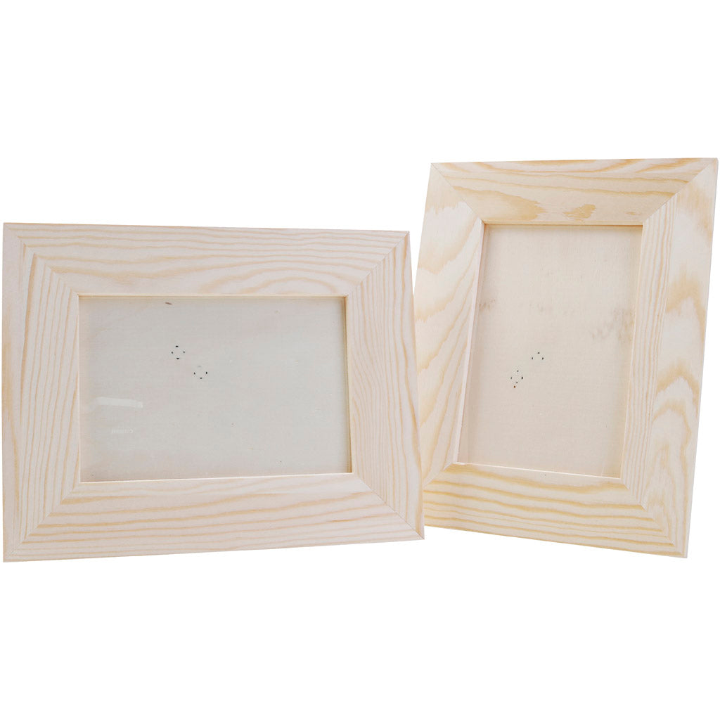 Marco de madera, Dim 23x18 cm, 12 piezas 1 caja