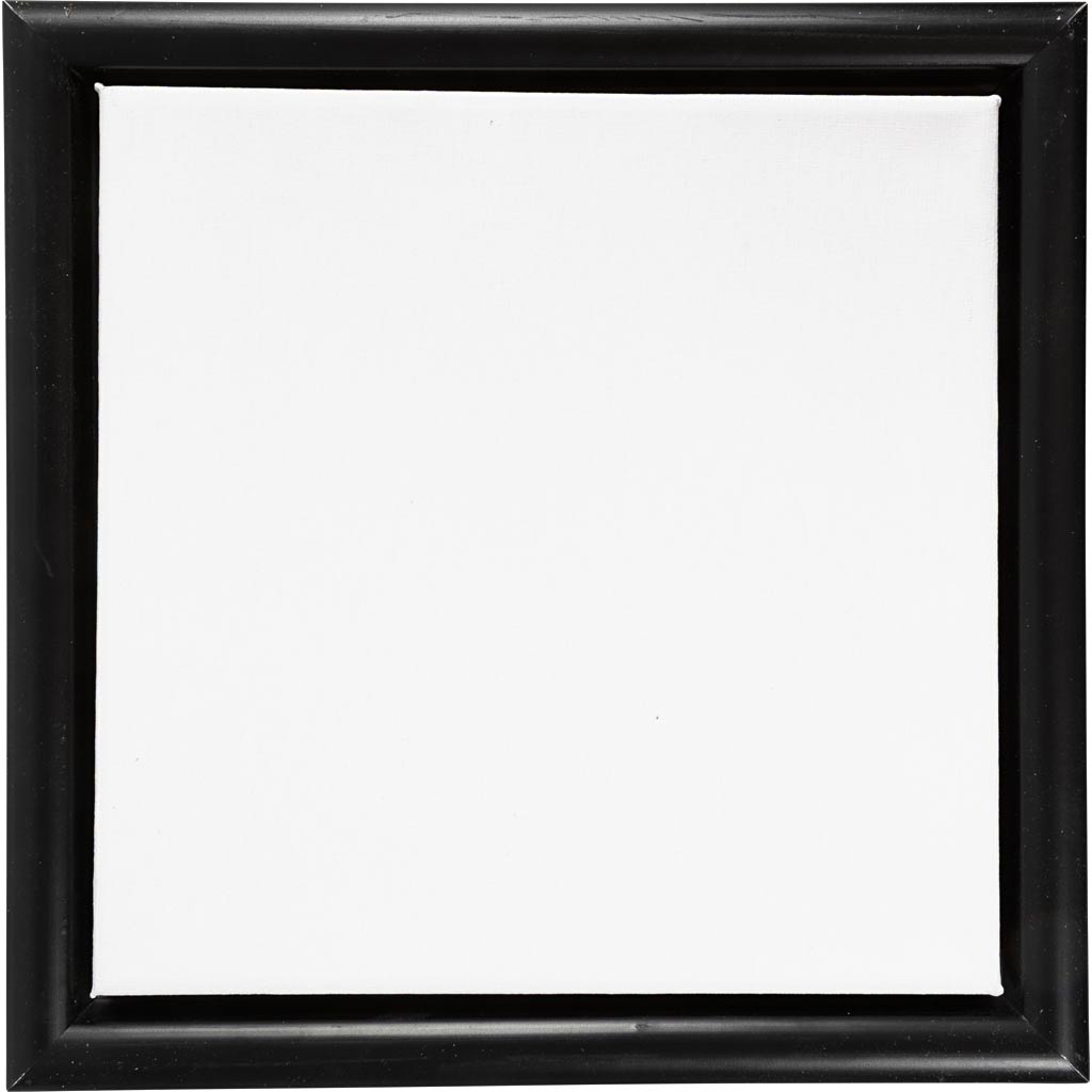 Tela Creative Company con cornice, misura 20x20 cm, 280 gr, nero, bianco, 1 pezzo