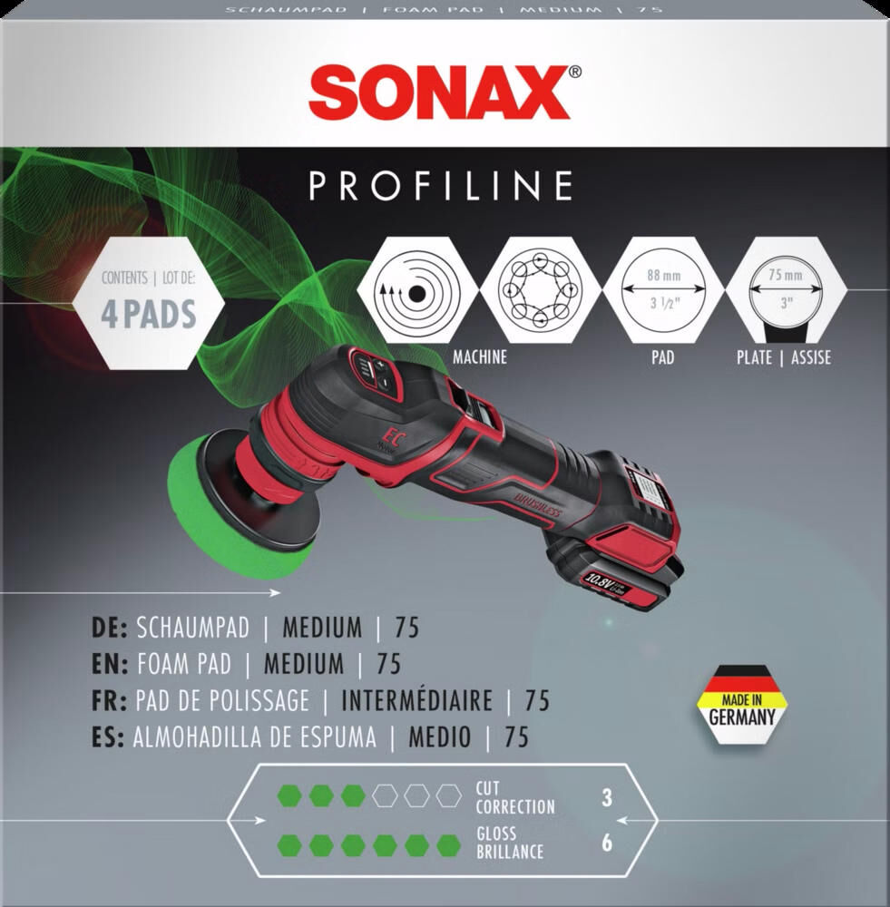 Sonax tampone in spugna per lucidatura medio 75