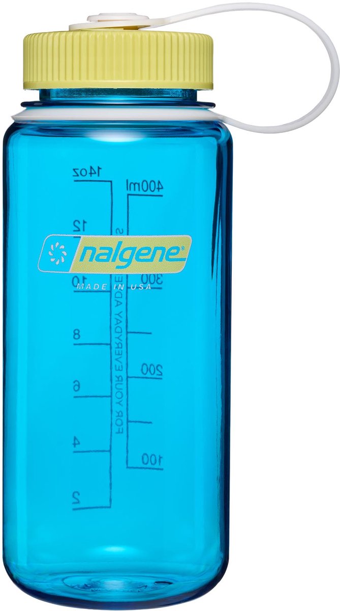 Nalgene - botella de boca ancha - botella para beber - botella de agua - 500 ml - atolón azul con escarola sustentable ¡nuevo!