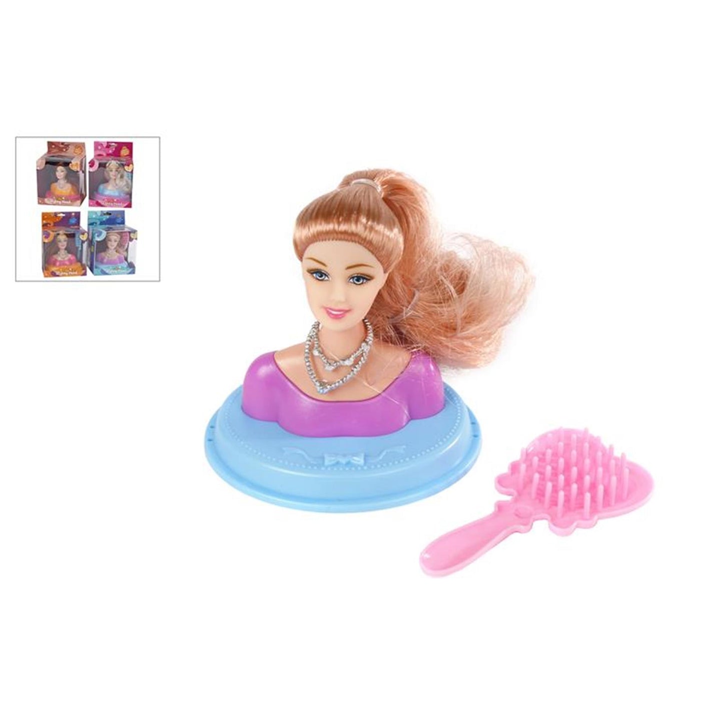 Glamour kappop con spazzola per capelli, 9 cm
