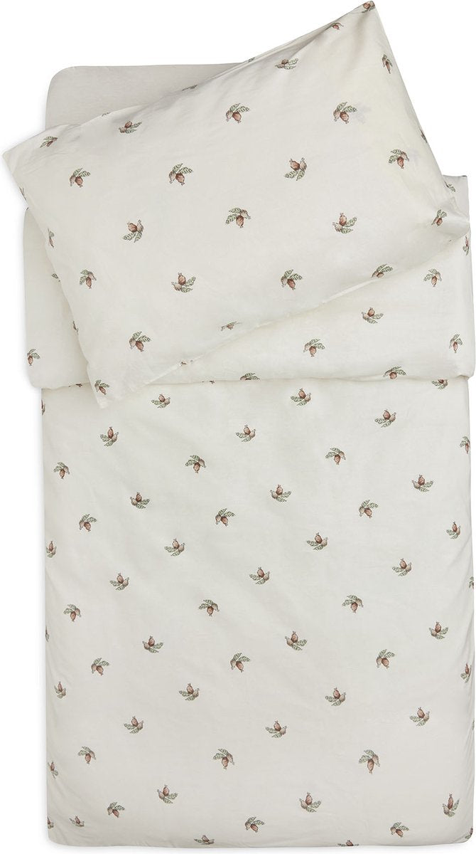Jollein - funda nórdica con funda de almohada 100x140cm - edredón para cama, funda nórdica para bebé - rosa mosqueta
