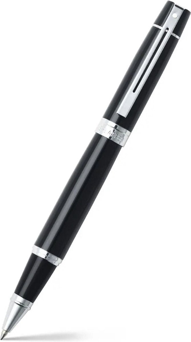 Roller Sheaffer - 300 - nero lucido e cromato - pennino m - colore scrittura nero - sf-e1931251