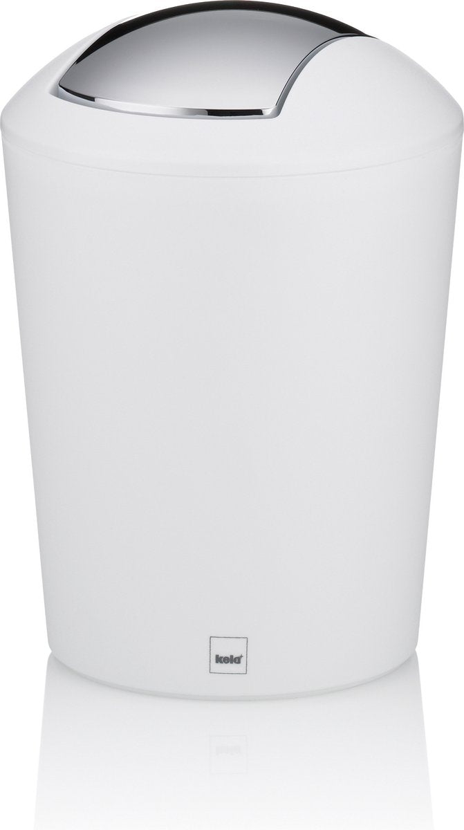 Papelera basculante Kela Marta - 1,7 l - blanco -