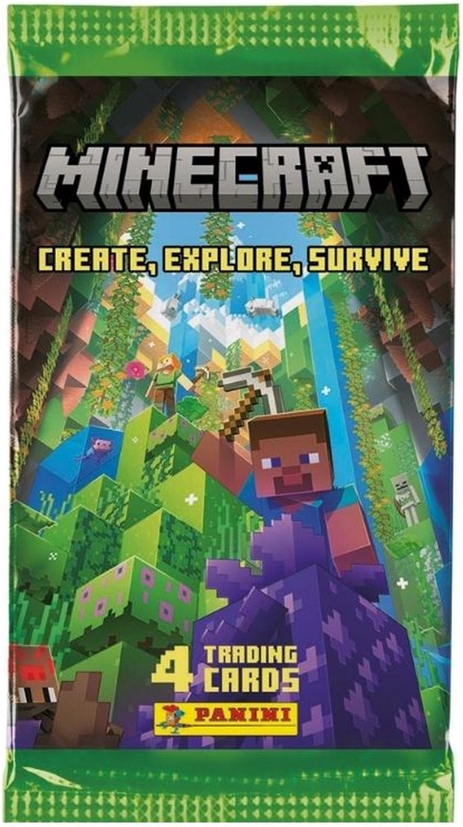 Panini minecraft trading cards 5 pakjes