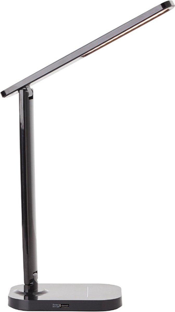 Brilliant vicaro - bureaulamp - led 8w geïntegreerd - draadloos oplaadstation - kleurkeuze 3000-6000k - zwart