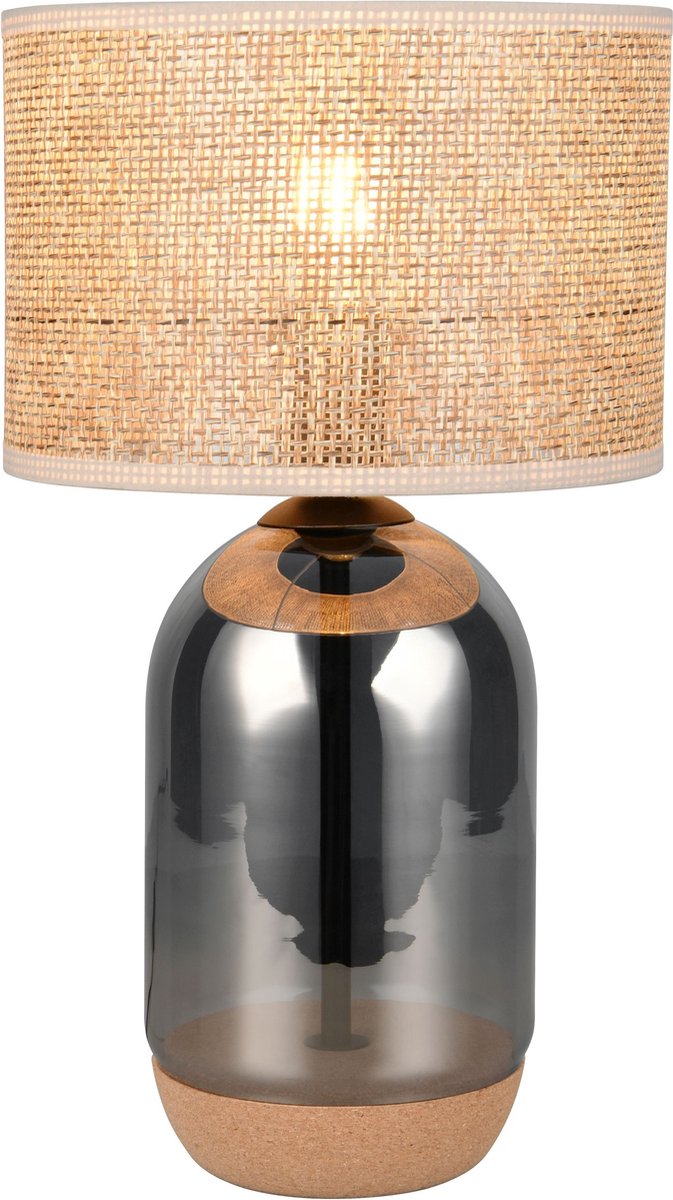 Trio tara - lámpara de mesa - cromo evaporado - excl. 1x e27 7 ancho - fondo: 25 cm - interruptor de cable - verde
