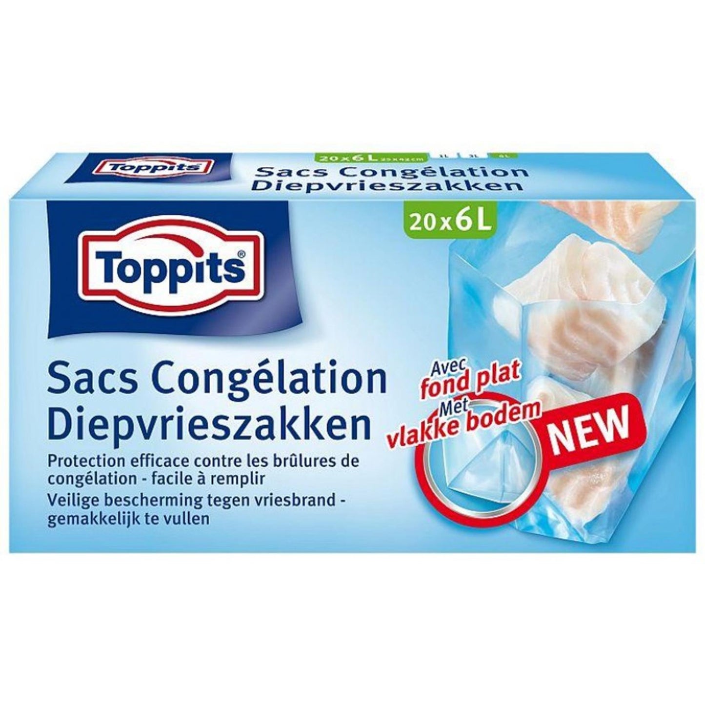 Toppits toppits sacchi congelati 6l 20 pezzi