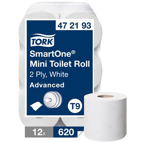 Papel higiénico tork t9 smartone advanced 2 capas blanco