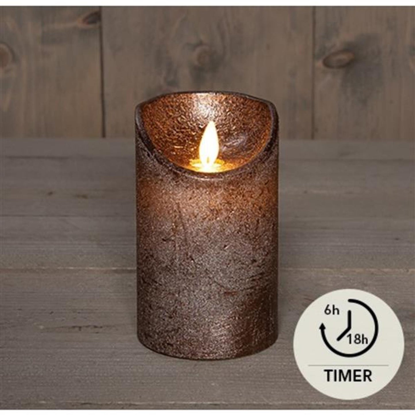 La collezione di Anna ha portato la candela rustica a colonna in bronzo 7,5x12,5 cm