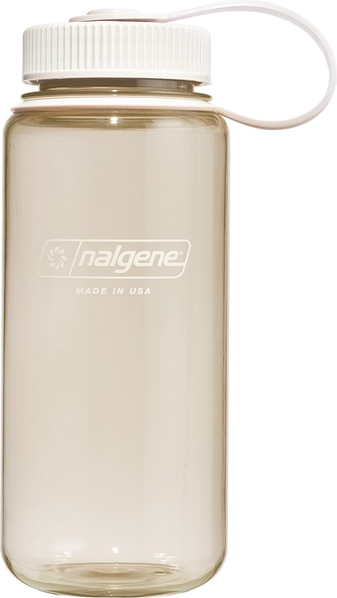 Nalgene - botella de boca ancha - botella para beber - botella de agua - a prueba de fugas - 500ml - libre de bpa - sustentable - algodón