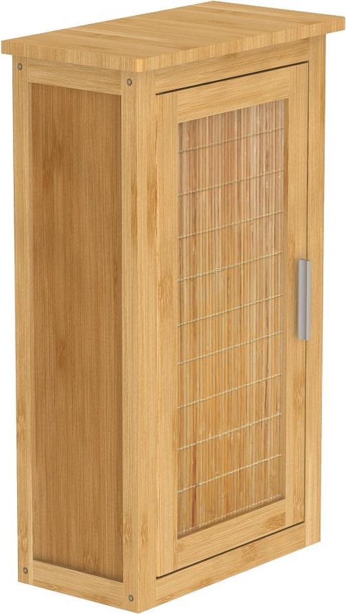 Mobile alto in bambù Eisl con anta - sostenibile - (l x a x p) ca. 40×70×20 cm