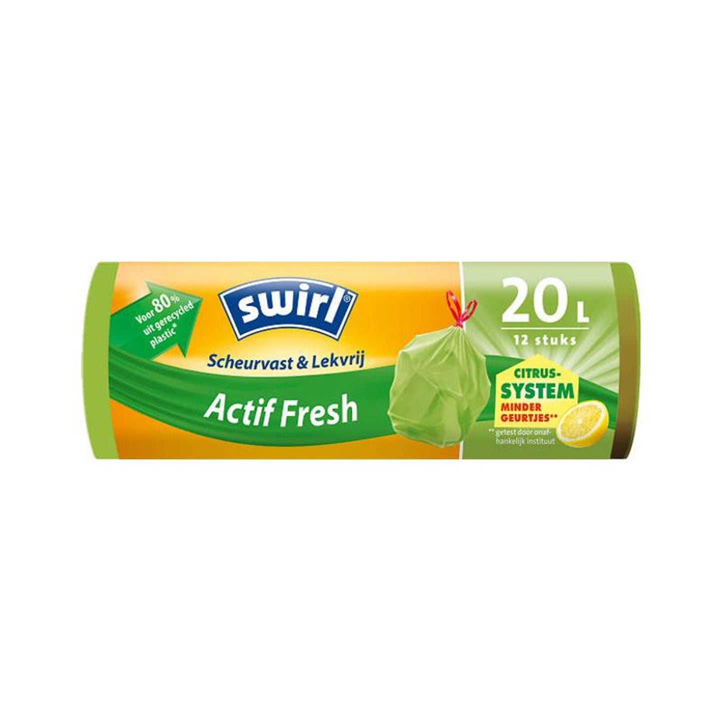 Swirl Swirl Actif Binzak freschi a pedale con profumo di limone 20l 12 pezzi