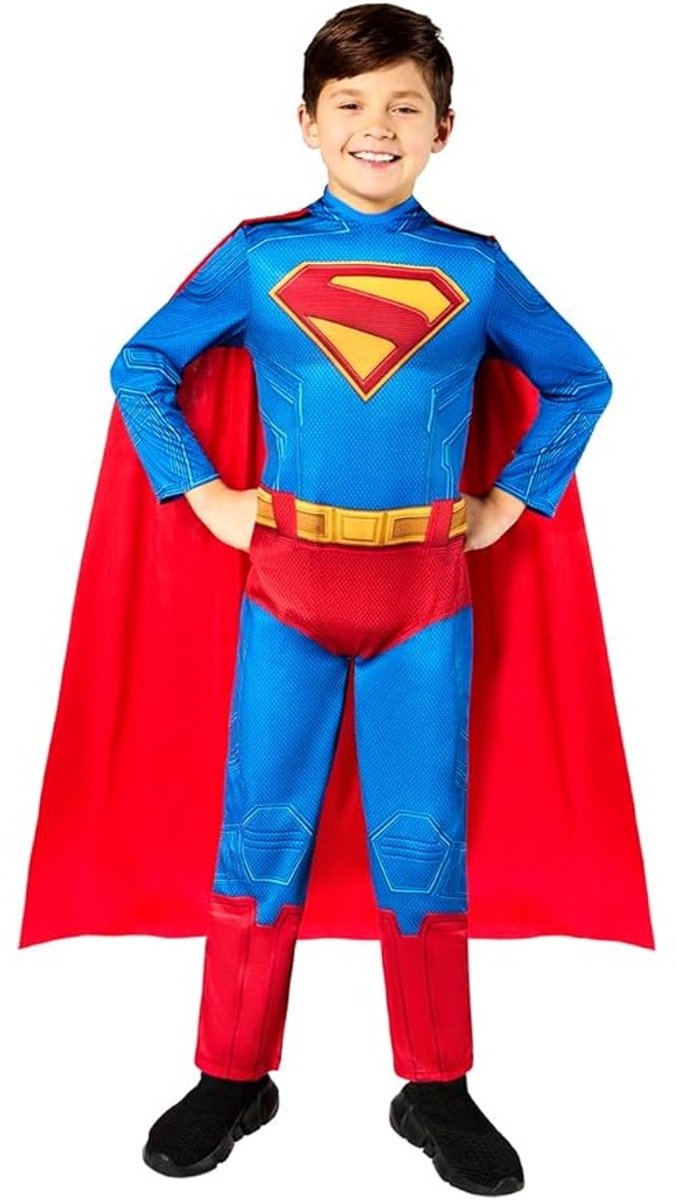 Rubies - costume da superman - dc - costume per bambini - 7 e 8 anni