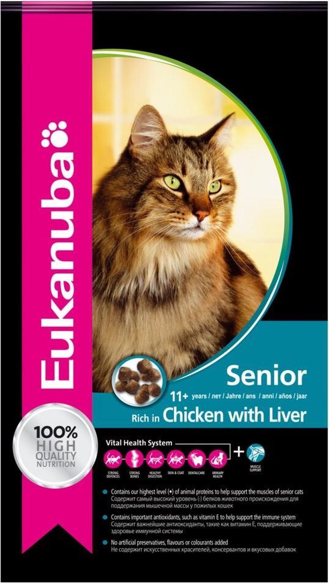 Eukanuba gato top condition 7+ senior pollo - hígado 10 kg