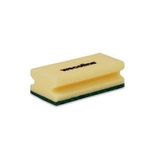 Wecoline esponja estropajo weco con mango amarillo verde 142x70x45 mm (10 piezas)