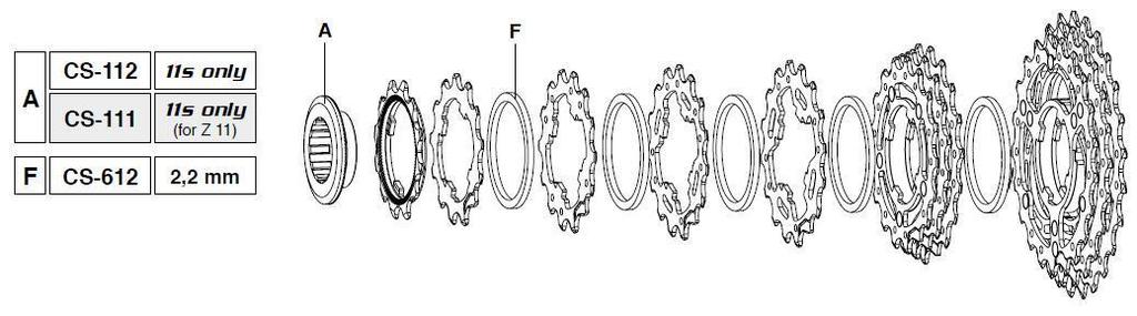 Campagnolo Cassette Gear 13t a 11 velocità d'argento