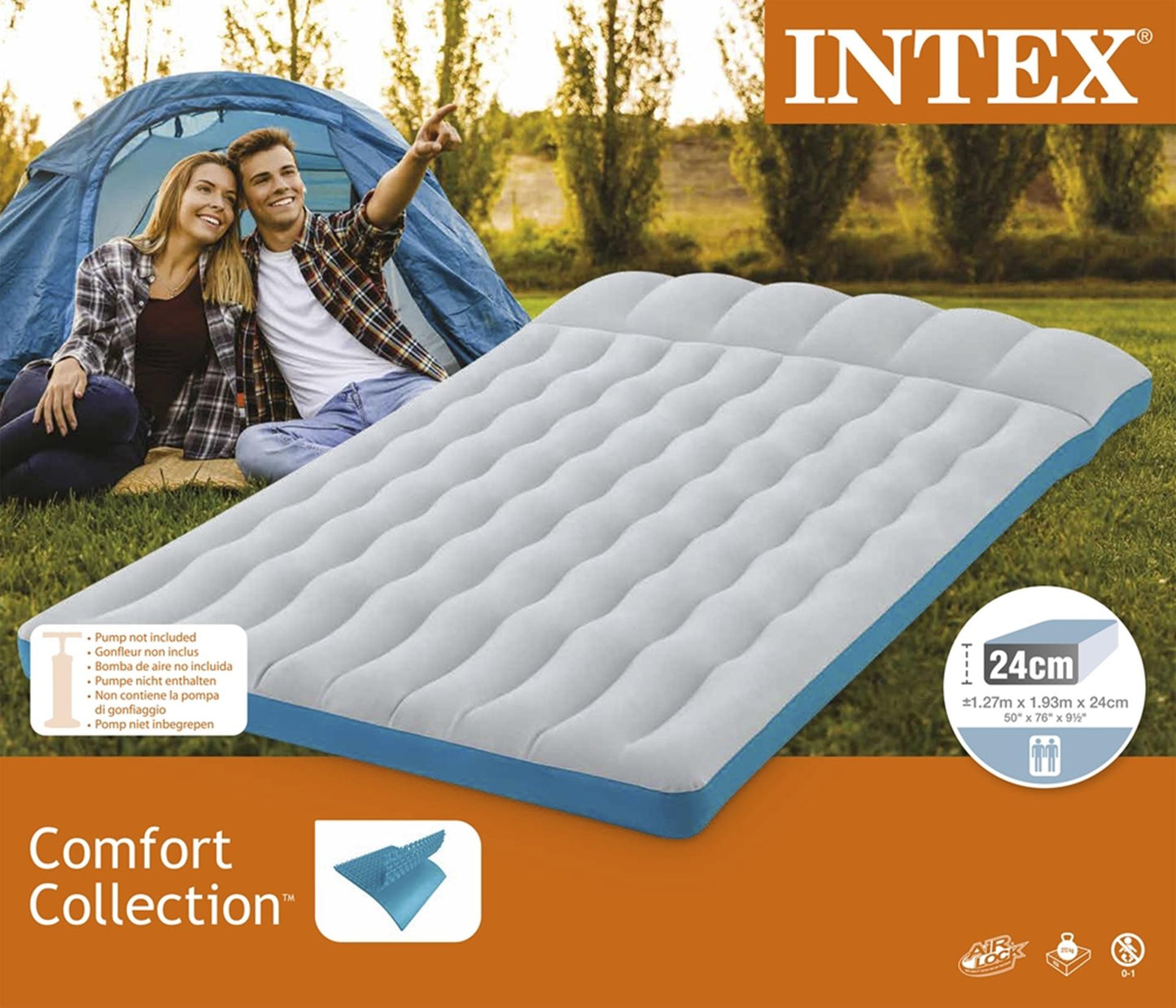 Letto ad aria da campeggio intex - doppio