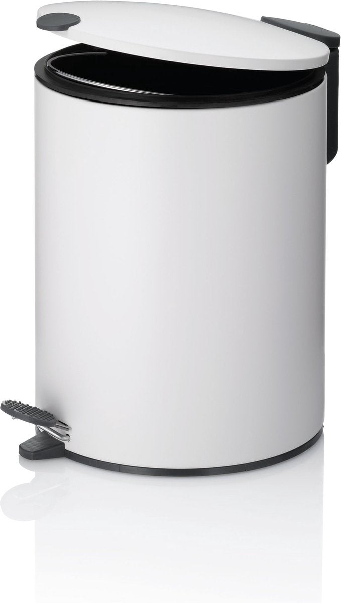 Papelera de pedal Kela, 5 l, blanco - | mate