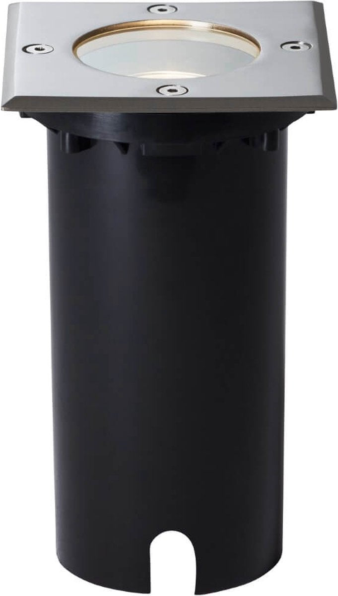 Brilliant itch - faretto da terra per esterno - 1xgu10, 20w - adatto per lampade con riflettore - cromo