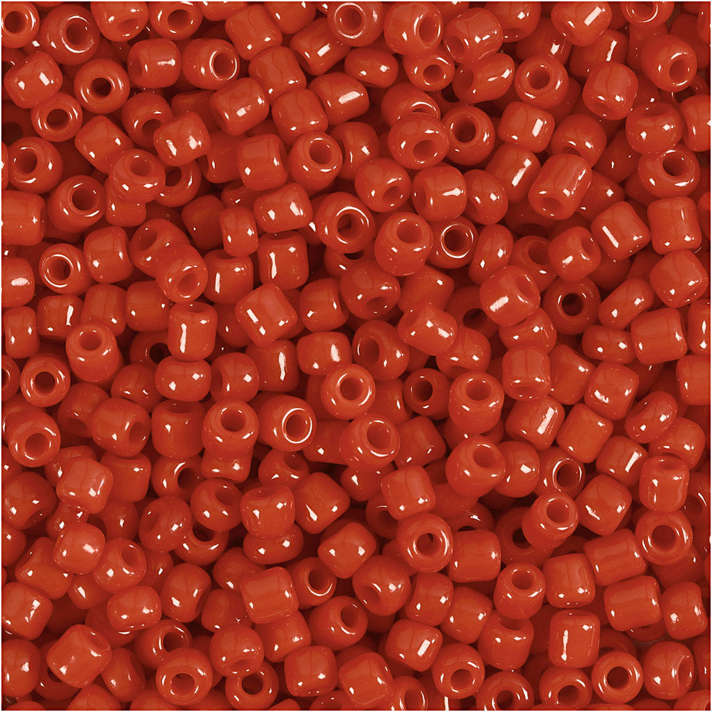 Perline Creativ Company, d 3 mm, misura 8 0, misura buco 0,6-1,0 mm, rosso scuro, 25 g 1 scatola
