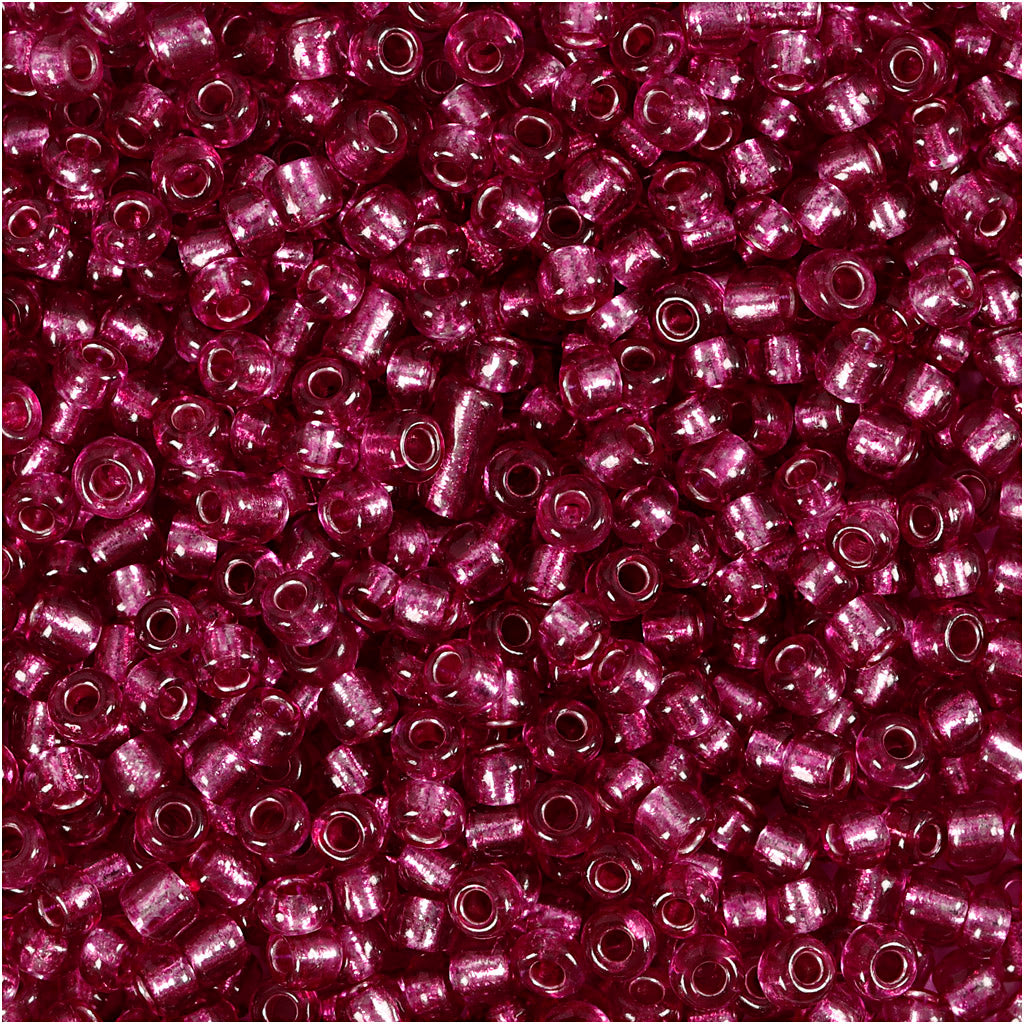 Perline Creativ Company, d 3 mm, misura 8 0, misura del buco 0,6-1,0 mm, viola metallizzato, 25 gr 1 scatola