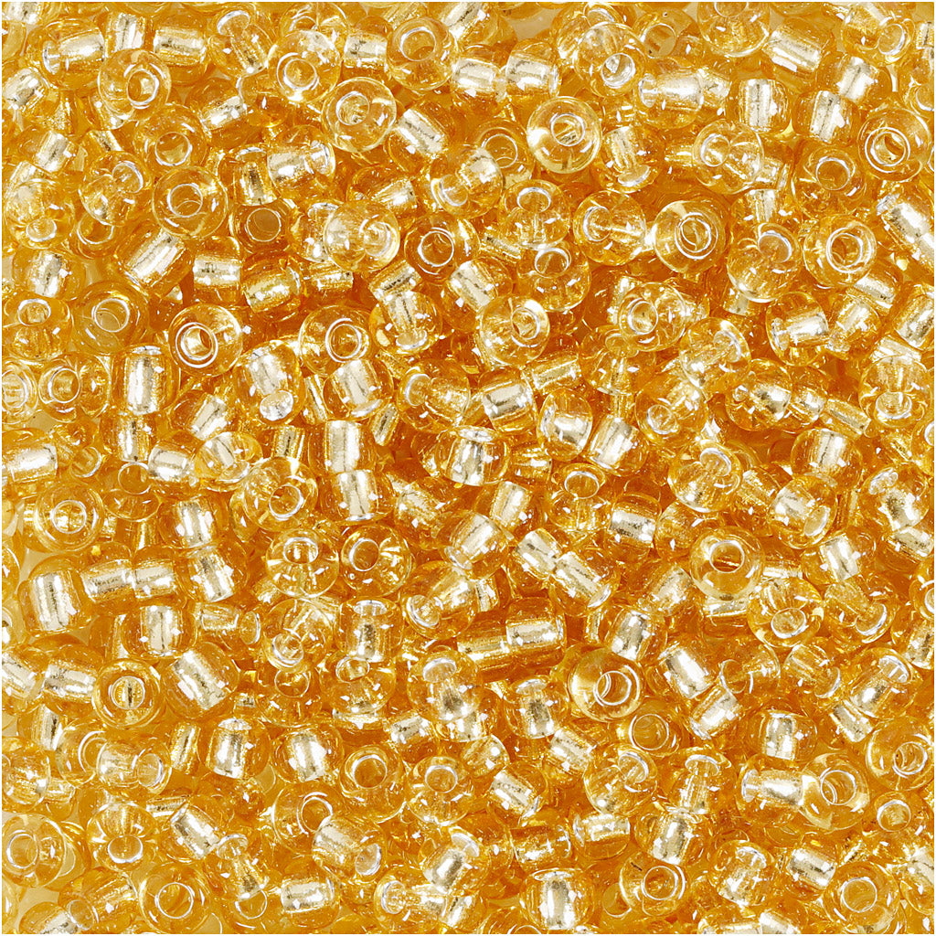 Perline Creativ Company, d 3 mm, misura 8 0, misura del buco 0,6-1,0 mm, oro, 25 gr 1 scatola
