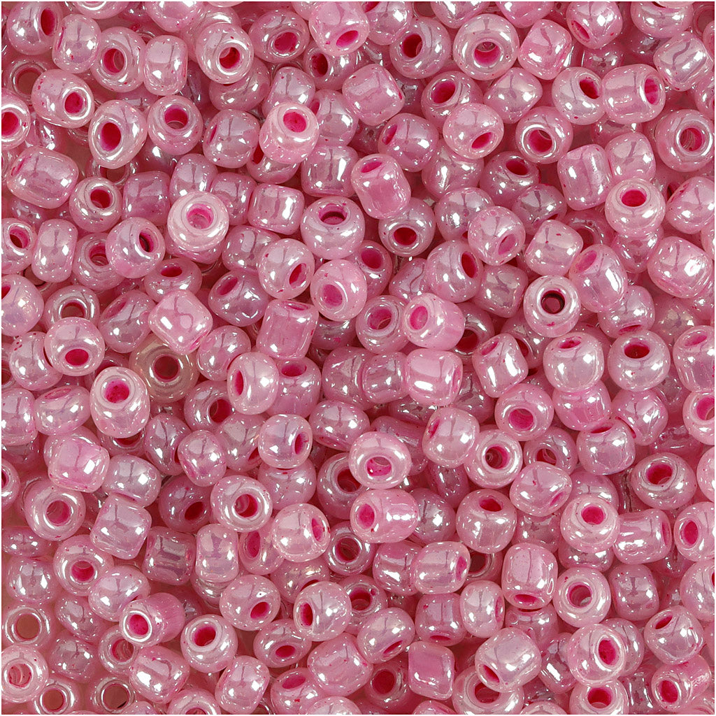 Perline Creativ Company, d 3 mm, misura 8 0, misura buco 0,6-1,0 mm, rosa, 25 g 1 scatola