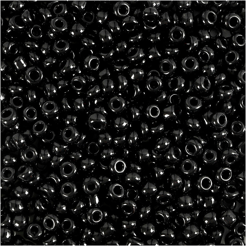 Perline Creativ Company, d 3 mm, misura 8 0, misura buco 0,6-1,0 mm, nero, 500 g 1 scatola