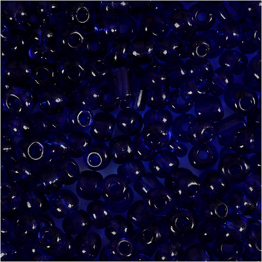 Rocallas Creativ company, d 4 mm, tamaño 6 0, medida agujero 0,9-1,2 mm, azul cobalto, 25 gr 1 caja