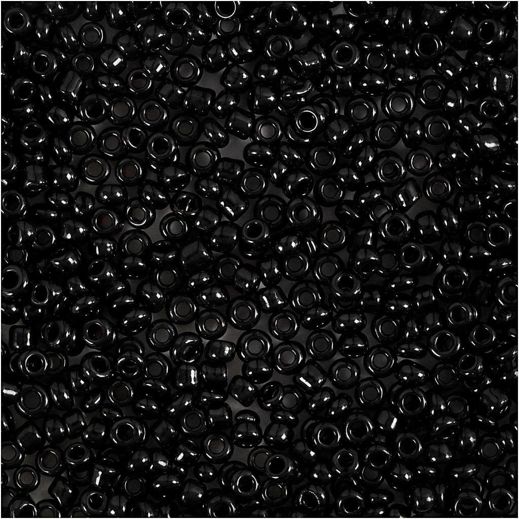 Perline Creativ Company, d 2 mm, misura 12 0, misura buco 0,8 mm, nero, 25 g 1 scatola