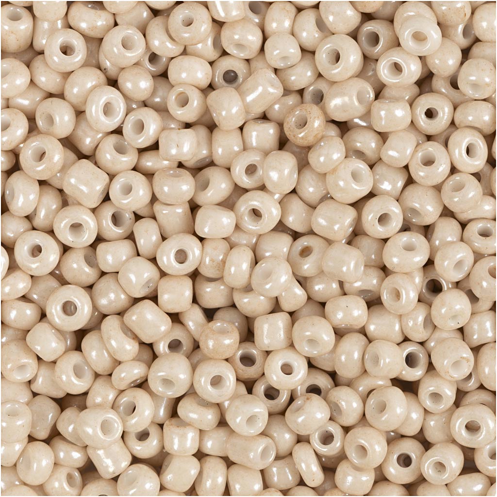 Perline Creativ Company, d 3 mm, misura 8 0, misura buco 0,6-1,0 mm, beige, 25 g 1 scatola