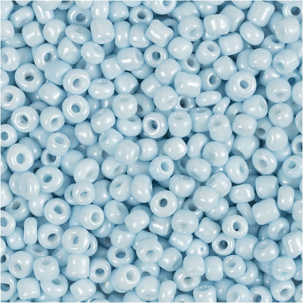 Rocallas Creativ company, d 3 mm, medidas 8 0, medida agujero 0,6-1,0 mm, azul claro, 25 g 1 caja