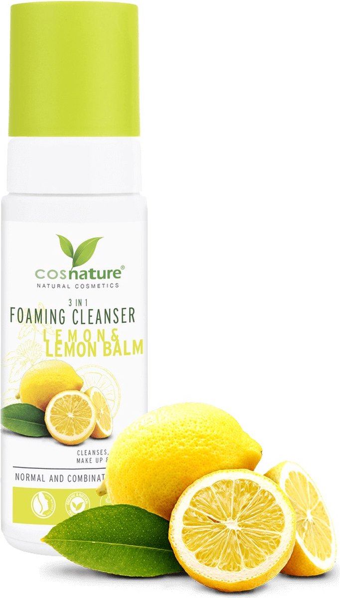Cosnature detergente schiumogeno Schiuma detergente naturale 3in1 con limone e melissa 150ml