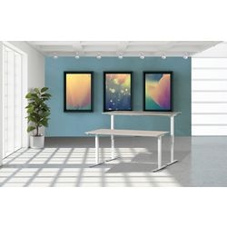 Escritorio de pie Schavenburg Lectro Basic 160x80 roble blanco