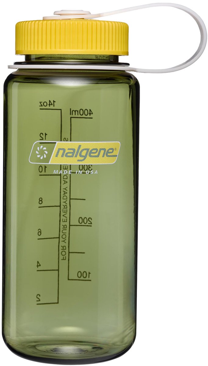 Nalgene - botella de boca ancha - botella para beber - botella de agua - 500 ml - aceite verde con fresia sustentable ¡nuevo!