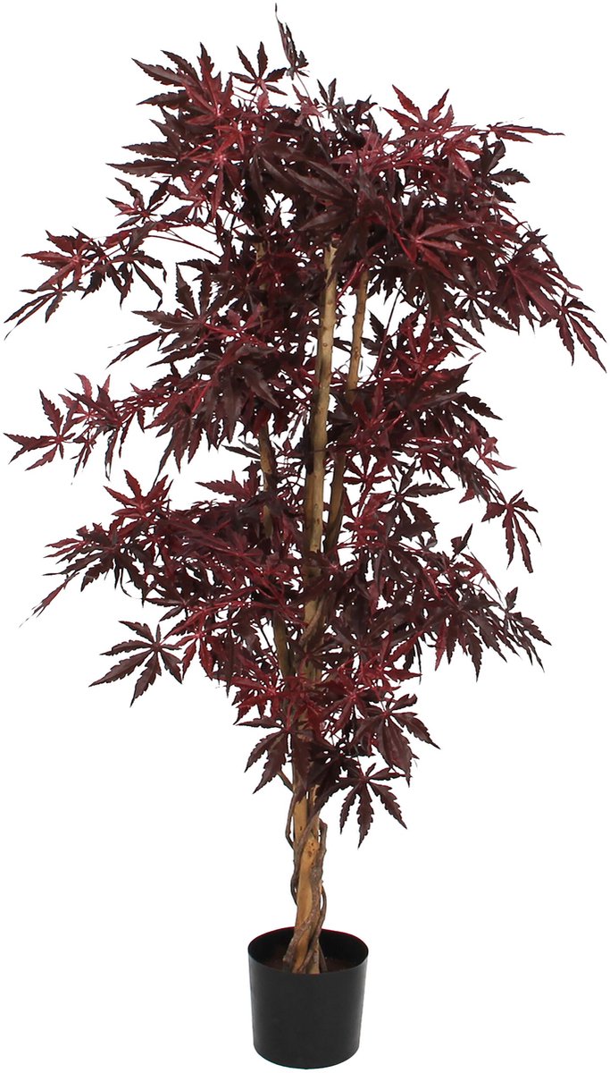 Decoraciones de mica planta artificial de arce - h140 x ø80 cm - rojo -