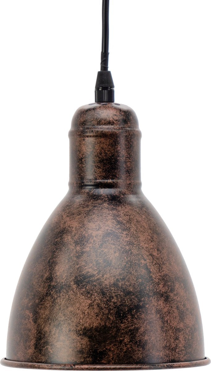 Eglo priddy 1 hanglamp - e27 - ø 15,5 cm - koper antiek