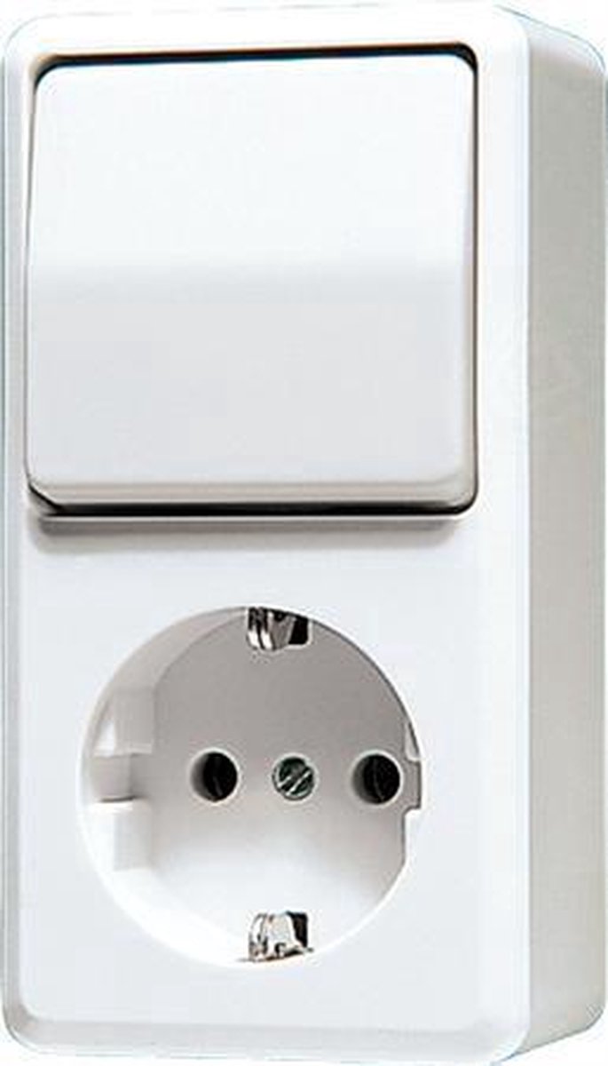 Jung ap600 enchufe con interruptor combinado ra alpin blanco - 676aww - e3dn2
