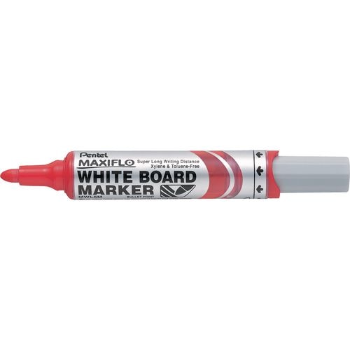 Rotulador para pizarra pentil maxiflo rojo