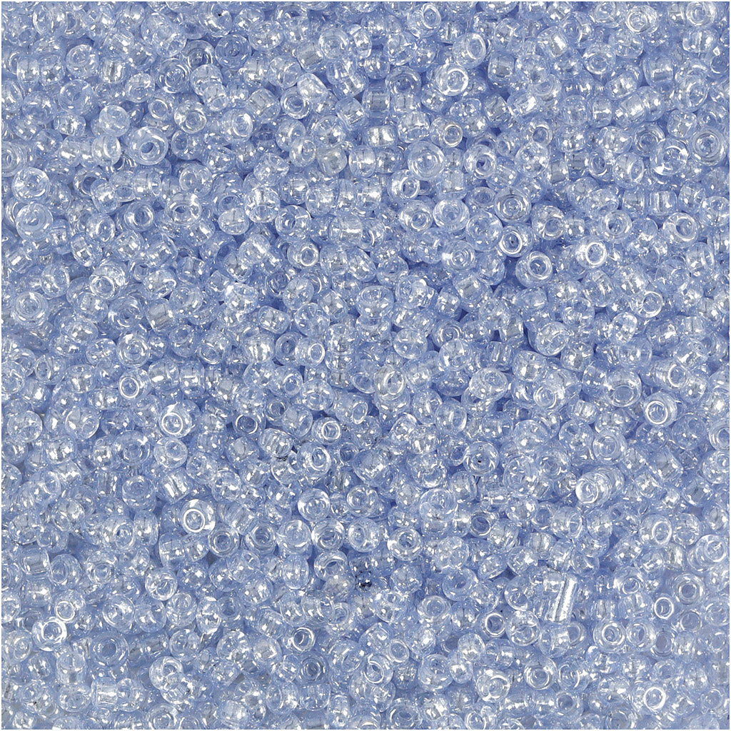Rocailles dell'azienda Creativ, d 1,7 mm, misura 15 0, misura del buco 0,5-0,8 mm, azzurro, 25 g 1 scatola