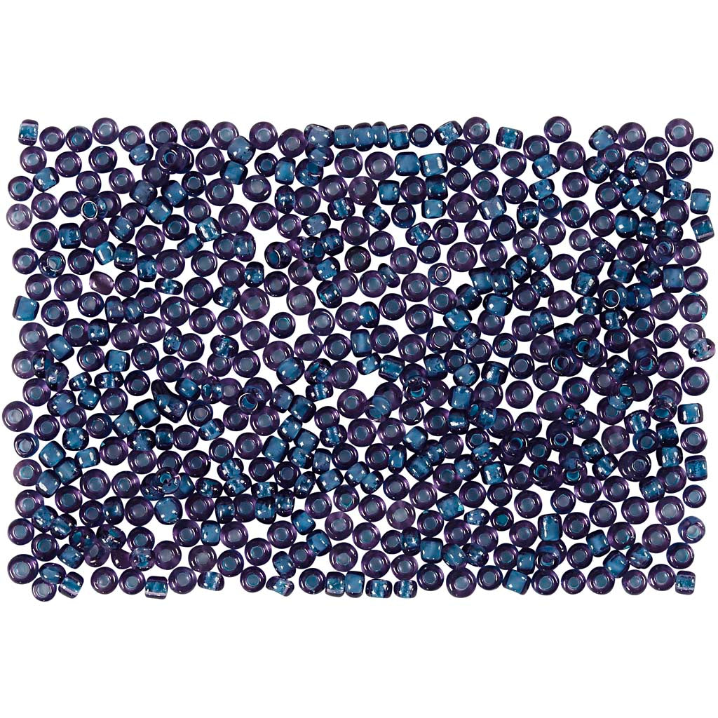 Perline Creativ Company, d 1,7 mm, misura 15 0, misura del buco 0,5-0,8 mm, blu scuro, 500 g 1 sacchetto