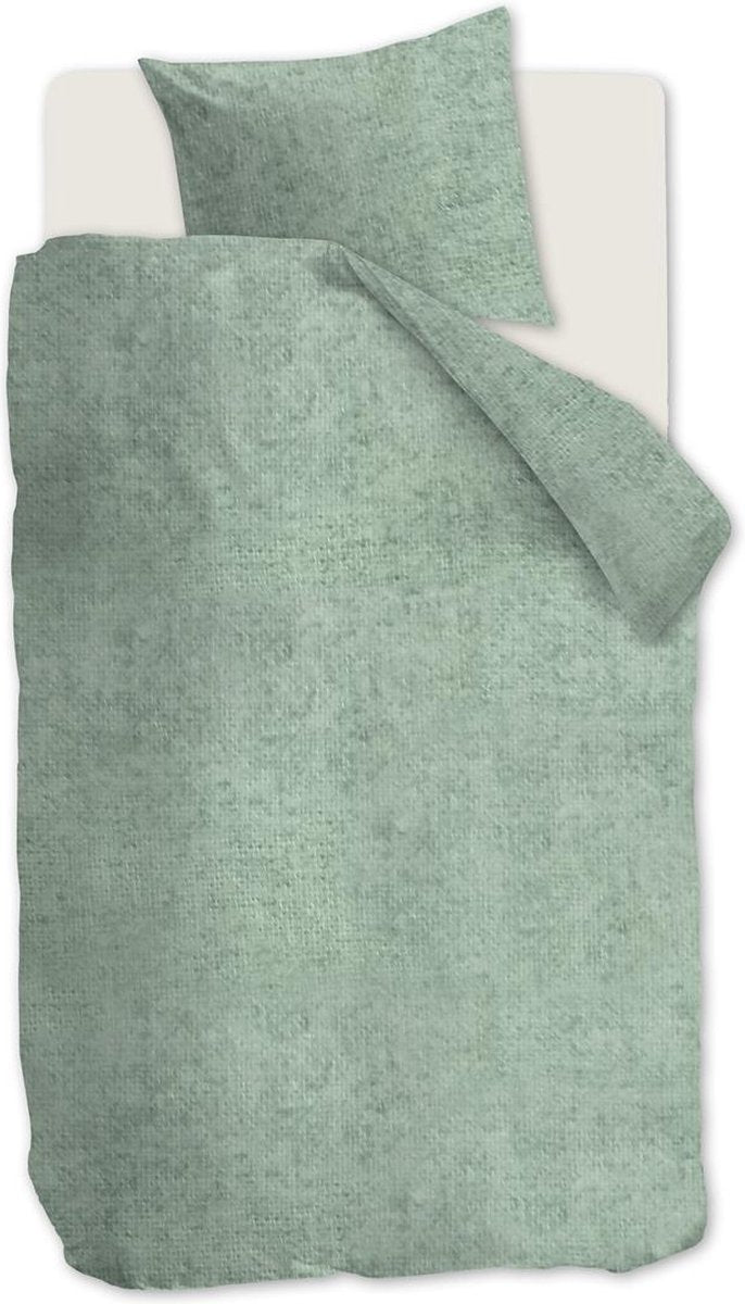 Funda nórdica beddinghouse frost - liso - individual - 140x200 220 cm - gris verde