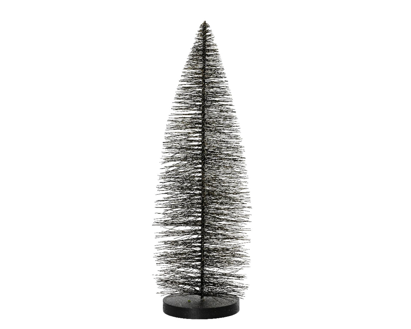 Decoris árbol de Navidad 30cm negro con oro