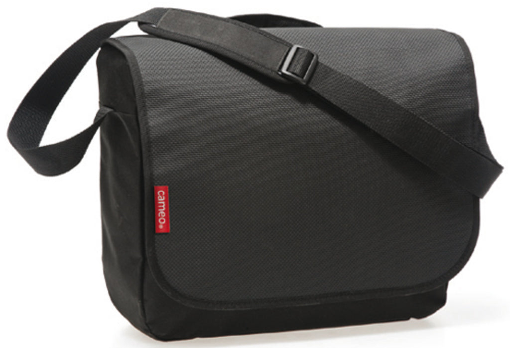 Nuova borsa per tracolla del cameo a messenger Looxs - nero, poliestere, velcro, 12L, 38x29x11cm, acqua -repellente