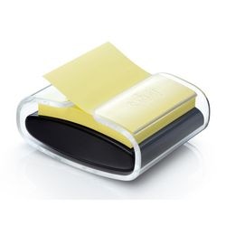 Set dispenser per blocco note nero 1x Z-Notes super adesivo giallo