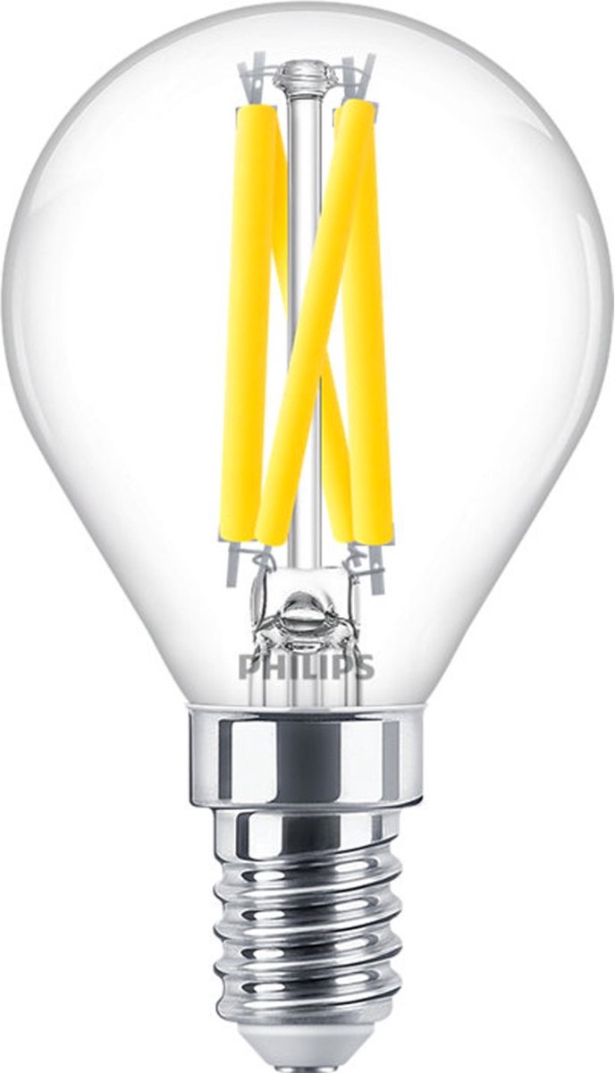 Philips LED Philips Master LED E14 filamento sferico trasparente 5.9W 806lm - 922-927 dimmerabile per riscaldare | migliore resa cromatica - dimmerabile - sostituisce 60w