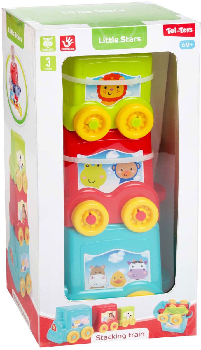 Toi-toys Little Stars Baby Stacking Tower Train, 3dlg.
