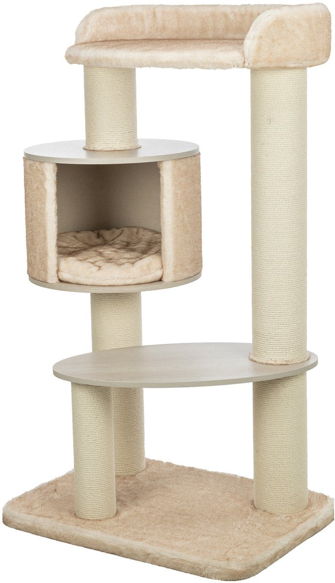 Trixie tiragraffi kiara xxl crema - robusti tronchi in sisal, riparo con cuscino - 78x56x135 cm